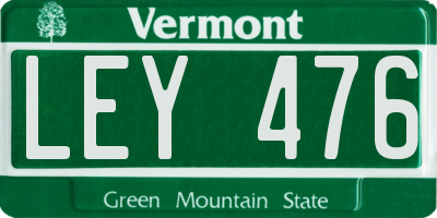 VT license plate LEY476