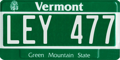 VT license plate LEY477