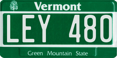 VT license plate LEY480