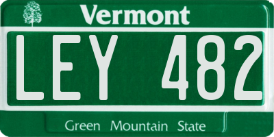 VT license plate LEY482