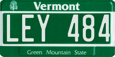 VT license plate LEY484