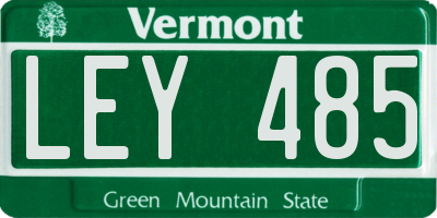 VT license plate LEY485