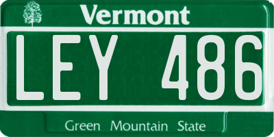 VT license plate LEY486