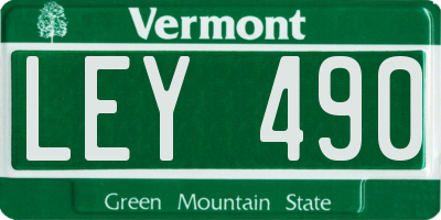 VT license plate LEY490