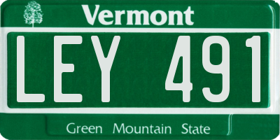 VT license plate LEY491