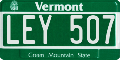 VT license plate LEY507