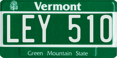VT license plate LEY510