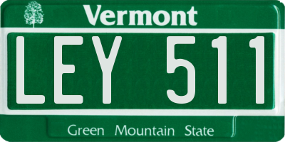VT license plate LEY511