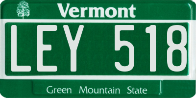 VT license plate LEY518