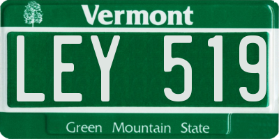 VT license plate LEY519