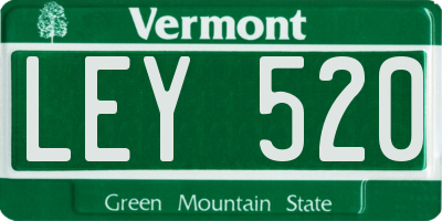 VT license plate LEY520