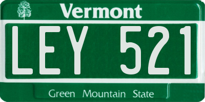 VT license plate LEY521