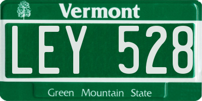 VT license plate LEY528