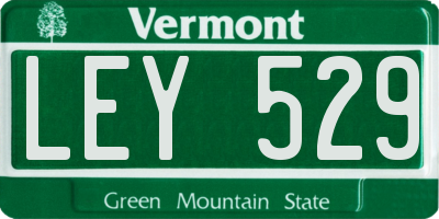 VT license plate LEY529