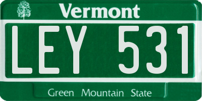 VT license plate LEY531