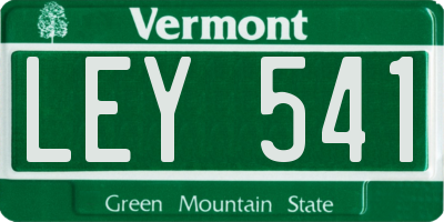 VT license plate LEY541