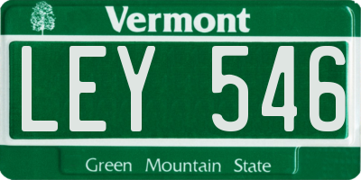 VT license plate LEY546