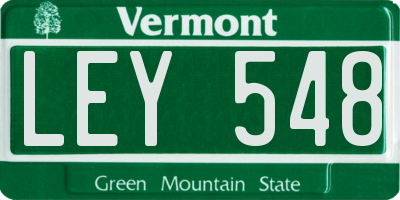 VT license plate LEY548