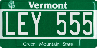 VT license plate LEY555