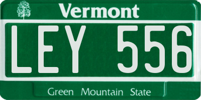 VT license plate LEY556