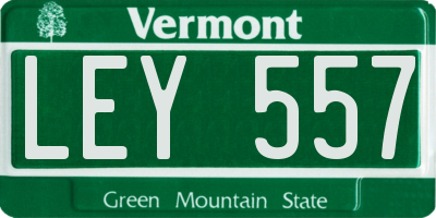VT license plate LEY557