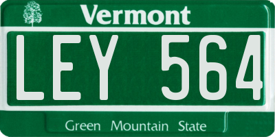 VT license plate LEY564