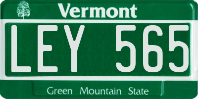 VT license plate LEY565