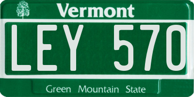 VT license plate LEY570