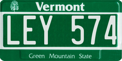 VT license plate LEY574