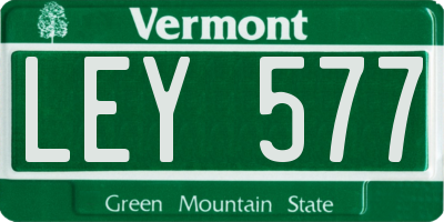VT license plate LEY577