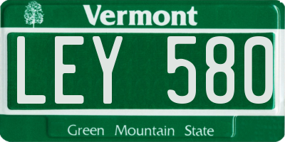 VT license plate LEY580
