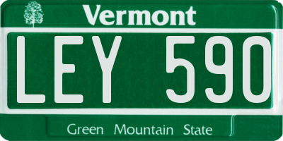 VT license plate LEY590