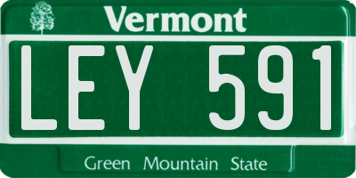 VT license plate LEY591