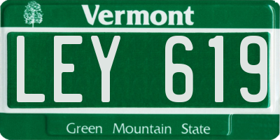 VT license plate LEY619