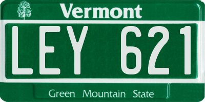 VT license plate LEY621