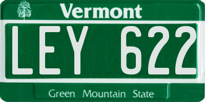 VT license plate LEY622