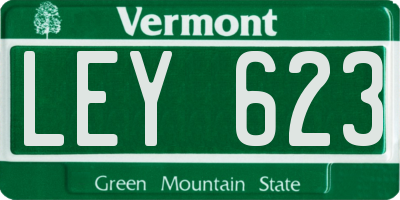 VT license plate LEY623