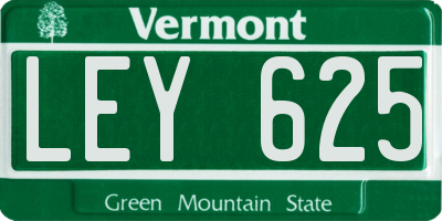 VT license plate LEY625