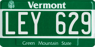 VT license plate LEY629