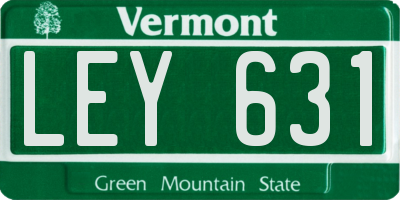 VT license plate LEY631