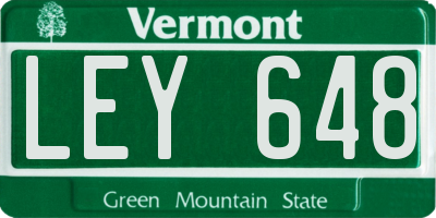 VT license plate LEY648