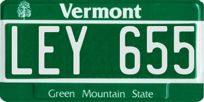 VT license plate LEY655