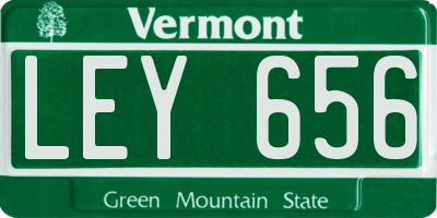 VT license plate LEY656