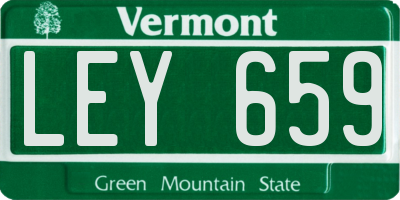 VT license plate LEY659
