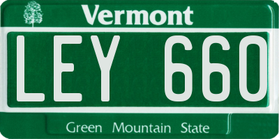 VT license plate LEY660