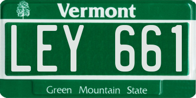 VT license plate LEY661