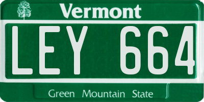 VT license plate LEY664