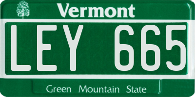 VT license plate LEY665
