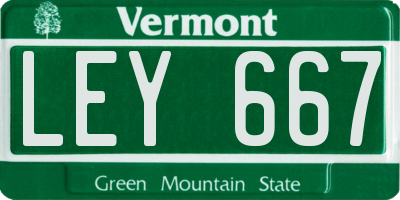 VT license plate LEY667