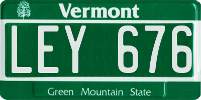 VT license plate LEY676